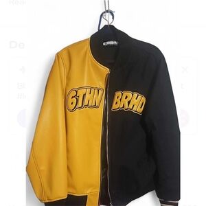 Black and Yellow Bomber Jacket